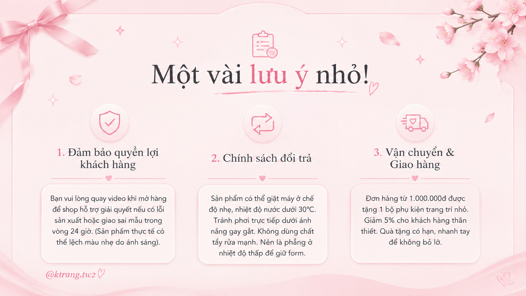 Lưu ý nhỏ